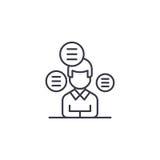 Answering questions linear icon concept. Answering questions line vector sign, symbol, illustration. vector illustration Answering questions linear icon concept. Answering questions line vector sign, symbol, illustration. vector illustration