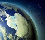 Antarctica od ziemi orbity royalty ilustracja Antarctica od ziemi orbity royalty ilustracja