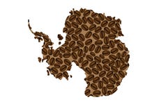 Antarktis - översikt av kaffebönan stock illustrationer Antarktis - översikt av kaffebönan stock illustrationer