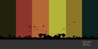 Antecedentes africanos de la fauna Fondo de la naturaleza Paisaje africano de la sabana tarjeta del safari Vector stock de ilustración Antecedentes africanos de la fauna Fondo de la naturaleza Paisaje africano de la sabana tarjeta del safari Vector stock de ilustración