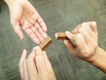 Anteil zur Schokolade stockfoto Anteil zur Schokolade stockfoto
