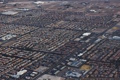 Antena del suburbio de Las Vegas fotografía de archivo libre de regalías Antena del suburbio de Las Vegas fotografía de archivo libre de regalías