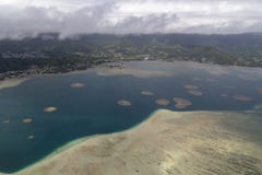 Antena wschodnia część Oahu Hawaje zdjęcie stock Antena wschodnia część Oahu Hawaje zdjęcie stock