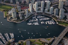 Antenne de False Creek images stock Antenne de False Creek images stock