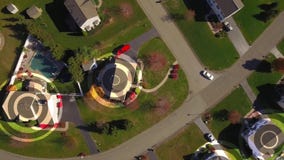 Antenne van de buurt van Pennsylvania met wifihotspot tellers stock video Antenne van de buurt van Pennsylvania met wifihotspot tellers stock video