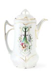 Antieke koffiepot van Art Nouveau-tijd royalty-vrije stock afbeeldingen Antieke koffiepot van Art Nouveau-tijd royalty-vrije stock afbeeldingen