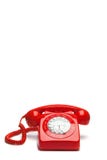 Antieke rode telefoon Stock Fotografie