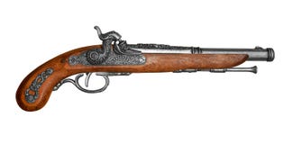 Antik flintstonepistol arkivbild Antik flintstonepistol arkivbild