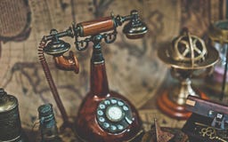 Antiker Klassiker-drehendes wählendes Telefon stockbilder Antiker Klassiker-drehendes wählendes Telefon stockbilder