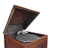 Antique Cabinet Phonograph Isolated Stock Image Image Of Sound