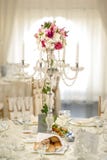 Antique candlestick with wedding bouquet.wedding candlestick with flower decoration before wedding ceremony. royalty free stock photos Antique candlestick with wedding bouquet.wedding candlestick with flower decoration before wedding ceremony. royalty free stock photos