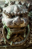 Antique Chinese Lion Casting with Brass. stock photography Antique Chinese Lion Casting with Brass. stock photography