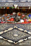 Antique jewelry in ancient treasure chest stock images Antique jewelry in ancient treasure chest stock images