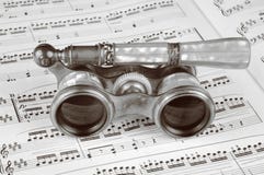 Antique Opera Glasses On A Music Score Royalty Free Stock Image Antique Opera Glasses On A Music Score Royalty Free Stock Image