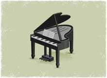 Antique piano vector illustration Antique piano vector illustration