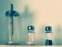 Antique Sugar, Salt & Pepper Royalty Free Stock Photography Antique Sugar, Salt & Pepper Royalty Free Stock Photography