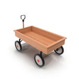 Antique Wooden Trolley isolated on white royalty free illustration Antique Wooden Trolley isolated on white royalty free illustration
