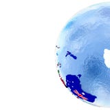 Antractic στην πολιτική σφαίρα με τις σημαίες διανυσματική απεικόνιση Antractic στην πολιτική σφαίρα με τις σημαίες διανυσματική απεικόνιση
