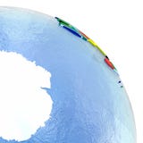 Antractic στην πολιτική σφαίρα με τις σημαίες ελεύθερη απεικόνιση δικαιώματος Antractic στην πολιτική σφαίρα με τις σημαίες ελεύθερη απεικόνιση δικαιώματος