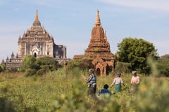 Antyczne Buddha świątynie w Bagan, Myanmar (Birma fotografia stock Antyczne Buddha świątynie w Bagan, Myanmar (Birma fotografia stock