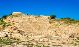 Antyczny Hellenistyczny Amphitheatre w Paphos obrazy royalty free Antyczny Hellenistyczny Amphitheatre w Paphos obrazy royalty free