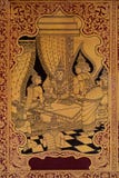 Antyczny Tajlandzki wzór na ścianie w Tajlandia Buddha świątyni, azjata Buddha stylu sztuka, Piękny wzór na świątyni ścianie ilustracja wektor Antyczny Tajlandzki wzór na ścianie w Tajlandia Buddha świątyni, azjata Buddha stylu sztuka, Piękny wzór na świątyni ścianie ilustracja wektor