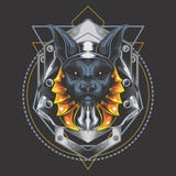 Anubis de plata de la armadura ilustración del vector Anubis de plata de la armadura ilustración del vector
