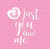 Apenas usted y yo stock de ilustración Apenas usted y yo stock de ilustración