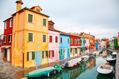 Aperçu du canal de Burano images libres de droits Aperçu du canal de Burano images libres de droits