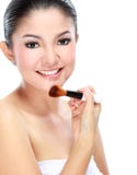 A aplicação da mulher compo fotos de stock A aplicação da mulher compo fotos de stock