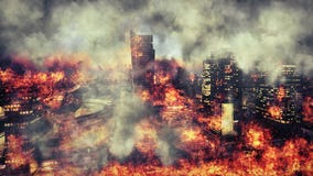 Apocalypse. Burning city, abstract vision. Stock Photography Apocalypse. Burning city, abstract vision. Stock Photography