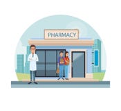 Apothekenspeicher an der Stadt lizenzfreie abbildung Apothekenspeicher an der Stadt lizenzfreie abbildung
