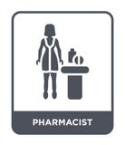 Apothekerikone in der modischen Entwurfsart Apothekerikone lokalisiert auf weißem Hintergrund Apothekervektorikone einfach und mo vektor abbildung Apothekerikone in der modischen Entwurfsart Apothekerikone lokalisiert auf weißem Hintergrund Apothekervektorikone einfach und mo vektor abbildung