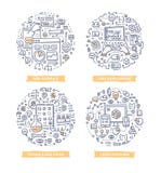 App Development Doodle Illustrations royalty free illustration App Development Doodle Illustrations royalty free illustration