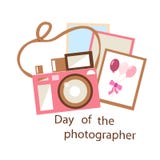 Appareil-photo rose sur le fond blanc illustration stock Appareil-photo rose sur le fond blanc illustration stock