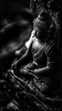 Appel de bouddhisme de tranquilité de black&white de Bouddha photo stock Appel de bouddhisme de tranquilité de black&white de Bouddha photo stock