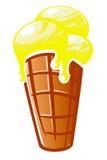Appetizing banana ice cream stock illustration Appetizing banana ice cream stock illustration