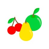 Apple, för päron och för körsbär isometrisk symbol 3d royaltyfri illustrationer Apple, för päron och för körsbär isometrisk symbol 3d royaltyfri illustrationer