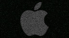 Apple Inc. logo made of flashing hexadecimal symbols on computer screen. Editorial 3D rendering stock video Apple Inc. logo made of flashing hexadecimal symbols on computer screen. Editorial 3D rendering stock video