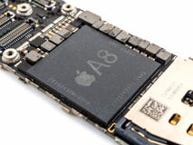 Apple iPhone 6 CPU IC chip royalty free stock image Apple iPhone 6 CPU IC chip royalty free stock image