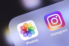 Apple iPhone och Instagram arkivfoton Apple iPhone och Instagram arkivfoton