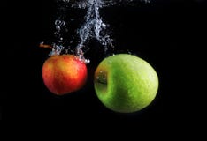 Apple spritzen lizenzfreies stockbild Apple spritzen lizenzfreies stockbild