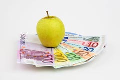 Apple und Bezeichnungen Stockbilder