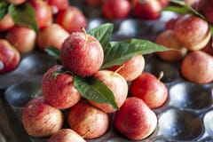 Apples red street market Thailand stock photo Apples red street market Thailand stock photo