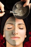Applying Facial Mask Royalty Free Stock Photography Applying Facial Mask Royalty Free Stock Photography