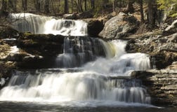 Applådera vattenfallet i de Pocono bergen, Bushkill pennsylvania fotografering för bildbyråer Applådera vattenfallet i de Pocono bergen, Bushkill pennsylvania fotografering för bildbyråer