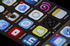 Apps d'IPhone photos libres de droits Apps d'IPhone photos libres de droits