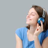 Apreciando a música foto de stock Apreciando a música foto de stock