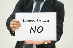 Aprenda não dizer nenhum texto no papel imagem de stock Aprenda não dizer nenhum texto no papel imagem de stock