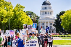 Scene from the March for Science 2018 taking place in Sacramento, California Royalty Free Stock Photo Scene from the March for Science 2018 taking place in Sacramento, California Royalty Free Stock Photo